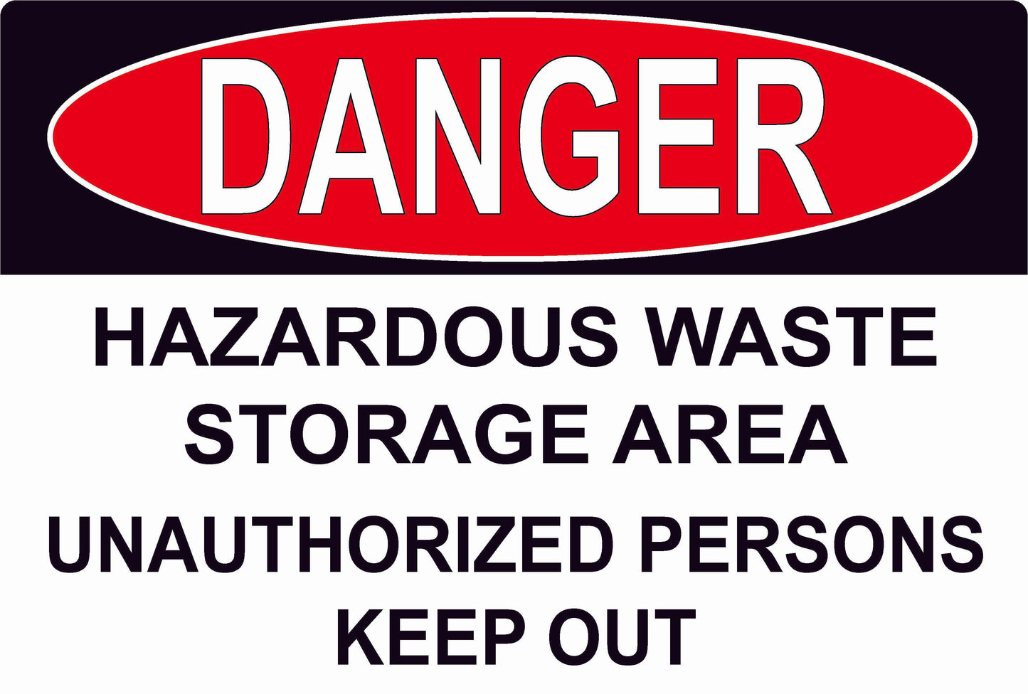 Hazardous Waste Area Sign