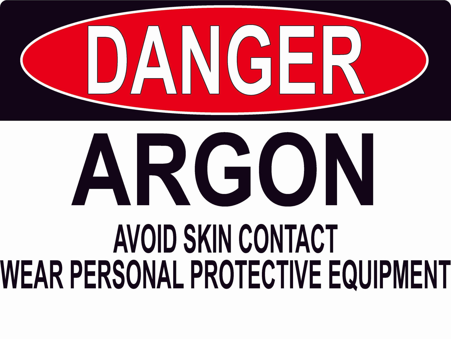 Danger Argon Sign