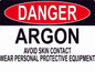 Danger Argon Sign