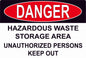 Hazardous Waste Area Sign