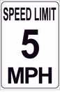 Speed Limit 5 MPH Sign